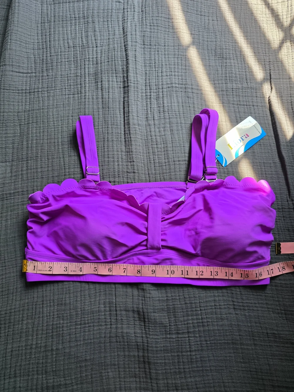 Purple & Turquoise Mermaid Scale High-Waisted Bikini Set Size 2XL NWT